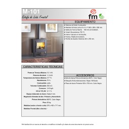 Estufa de Leña FM M-101: Calidez y Elegancia en Estufas Mansele