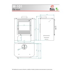 Estufa de Leña FM M-101: Calidez y Elegancia en Estufas Mansele