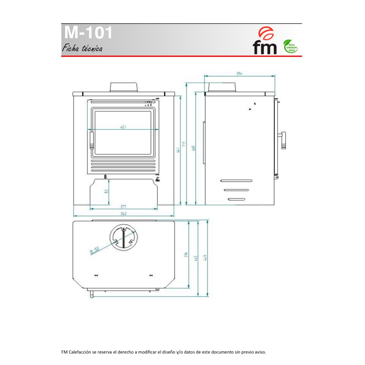 Estufa de Leña FM M-101: Calidez y Elegancia en Estufas Mansele