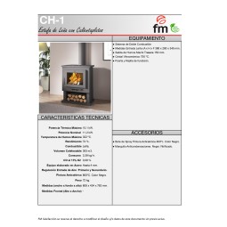 Estufa de Leña FM CH 1: Calor y Estilo en Estufas Mansele