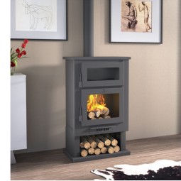 Estufa de Leña CH-3 con Horno Cerrado: Calor y Cocina de Estufas Mansele