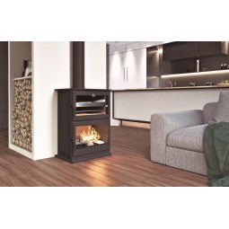 Estufa de Leña CH-9 con Horno en Acero Inoxidable: Calor y Cocina de Estufas Mansele