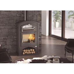 Estufa de Leña M-106 con Horno Envolvente en Acero Inoxidable: Calor y Cocina de Estufas Mansele