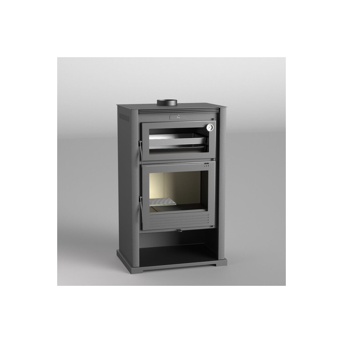 Estufa de Leña M-107 con Horno Envolvente en Acero Inoxidable: Calor y Cocina de Estufas Mansele