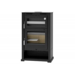 Estufa de Leña M-107 T con Horno Envolvente en Acero Inoxidable: Calor y Cocina de Estufas Mansele