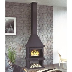 FM C-300 TK: Chimenea de Leña Frontal con Turbina de Estufas Mansele