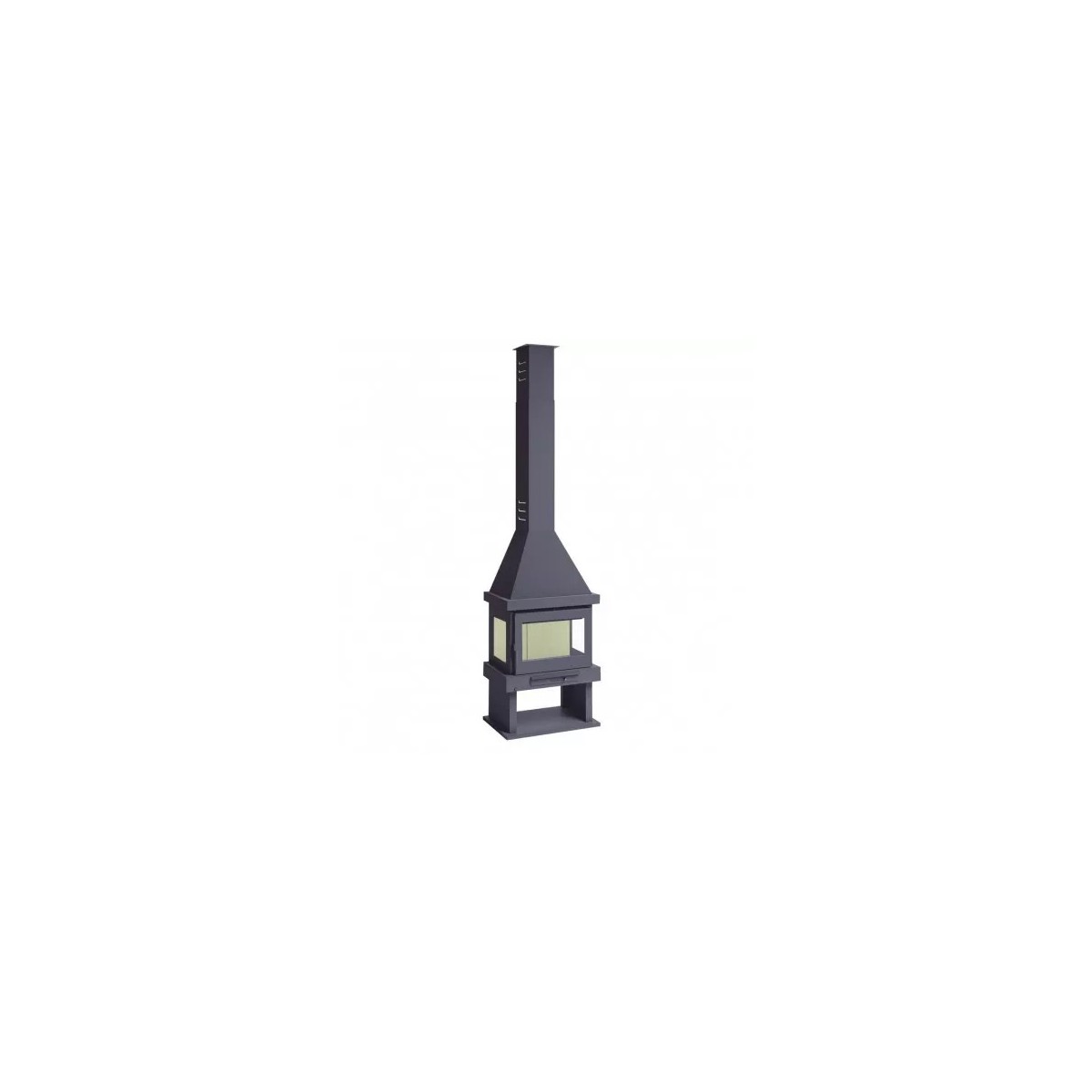 FM C-303 TKF: Chimenea de Leña Frontal a 3 Caras con Turbina de Estufas Mansele