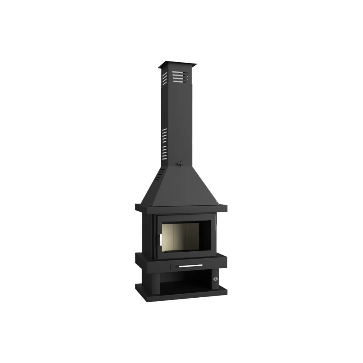 FM C-200: Chimenea de Leña Frontal de Estufas Mansele