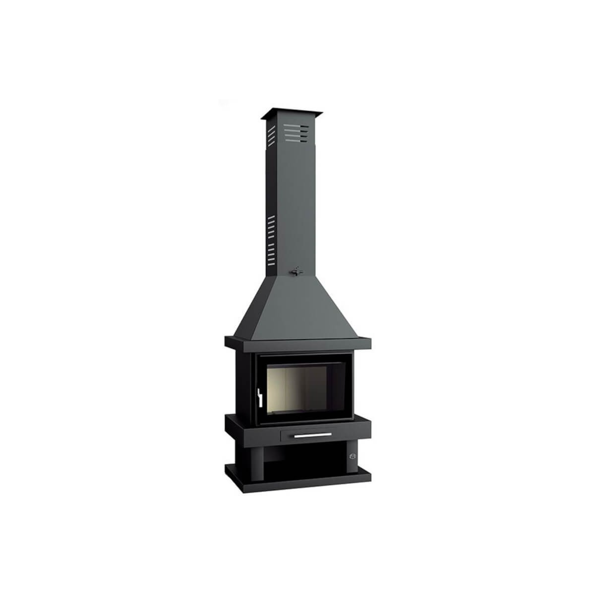 FM C-200 K: Chimenea de Leña Frontal de Estufas Mansele