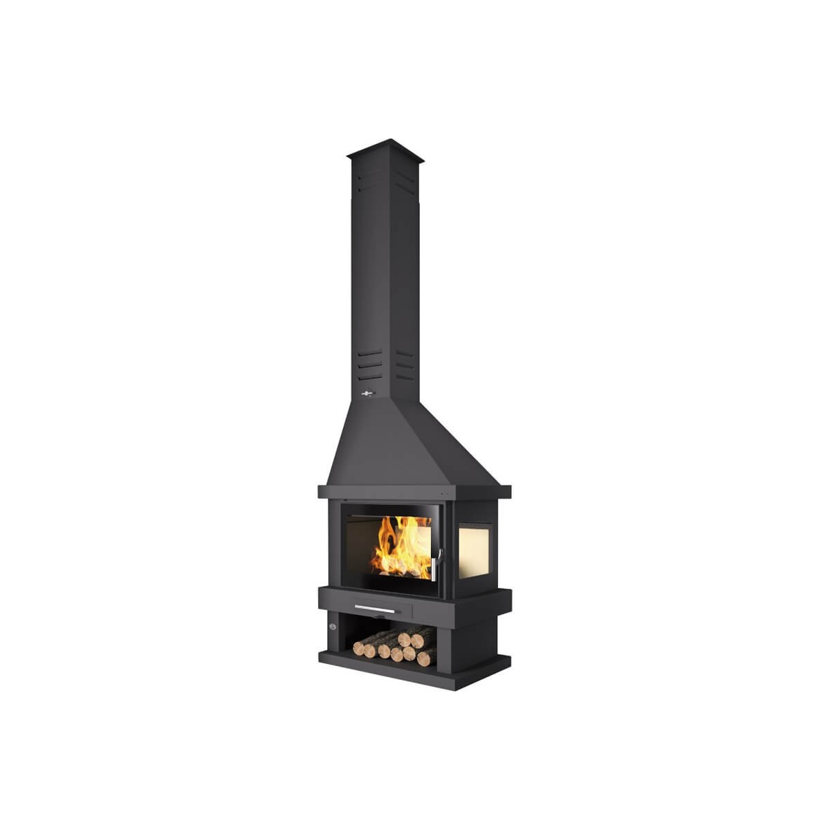 FM C-302 D: Chimenea de Leña de Esquina de Estufas Mansele