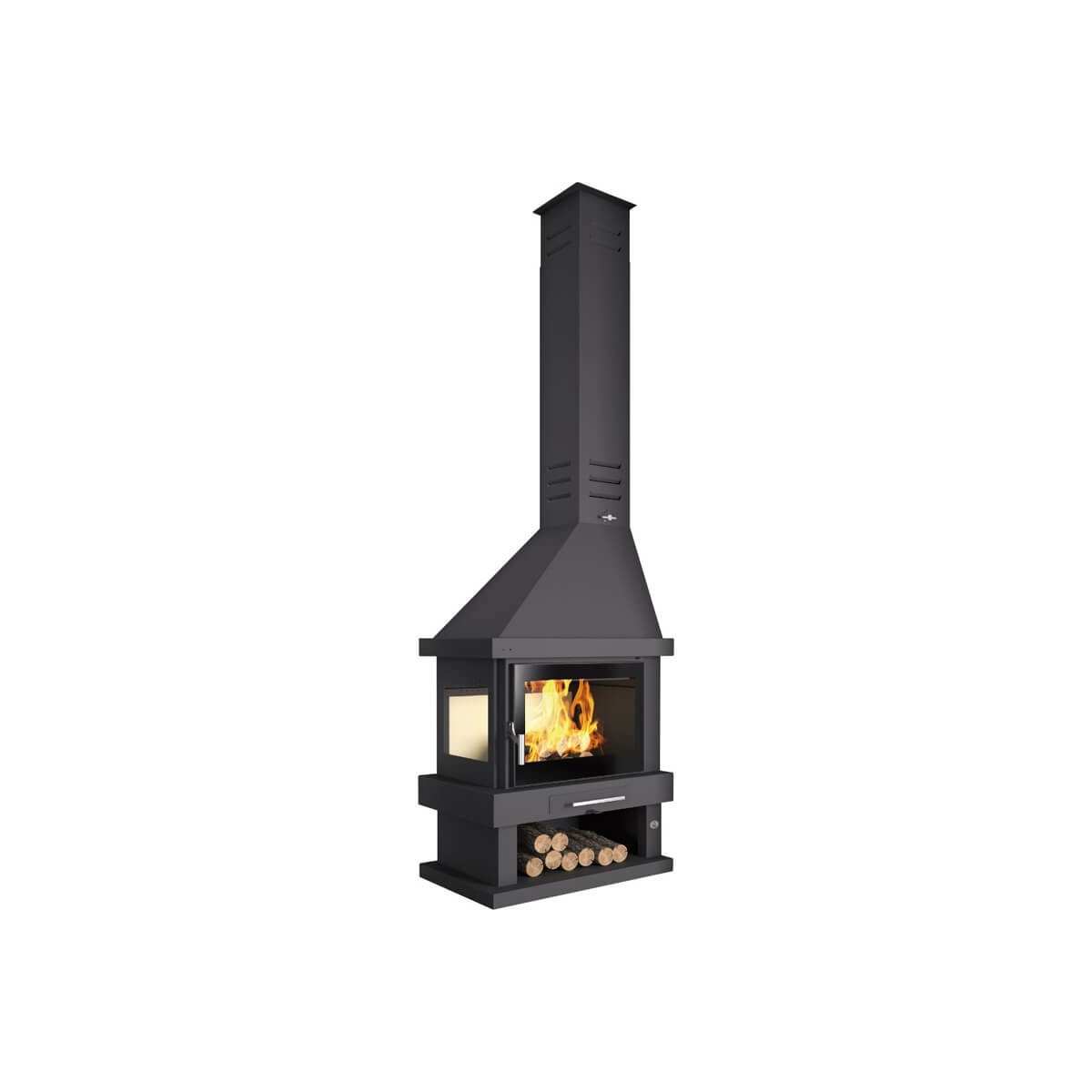FM C-302 I: Chimenea de Leña de Esquina de Estufas Mansele