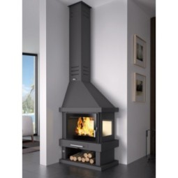 FM C-302 D: Chimenea de Leña de Esquina de Estufas Mansele