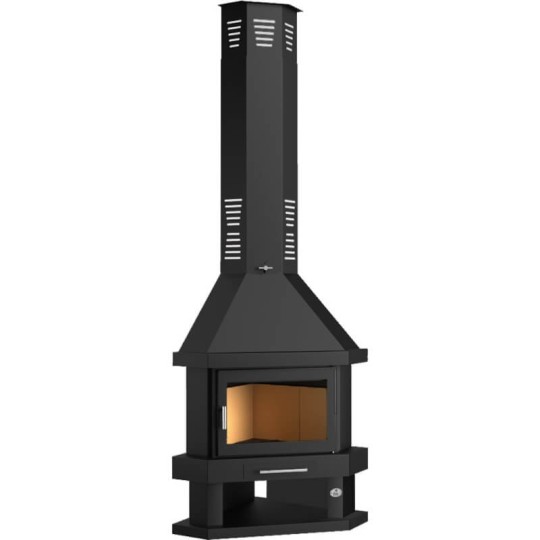 FM C-200 R: Chimenea de Leña de Rincón de Estufas Mansele