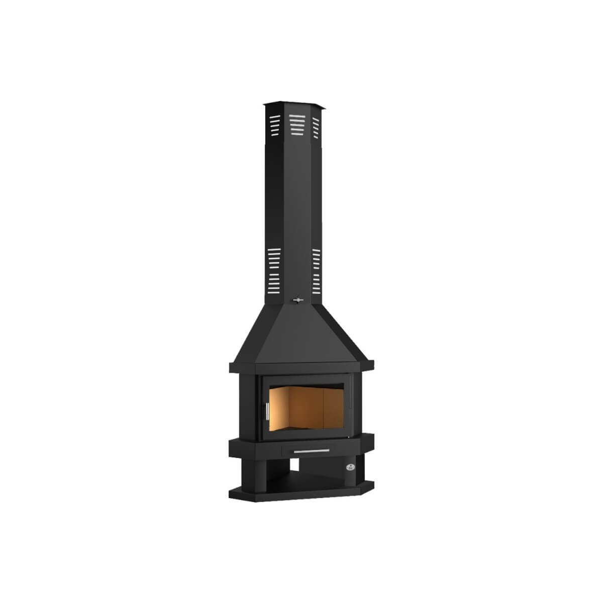FM C-200 R: Chimenea de Leña de Rincón de Estufas Mansele