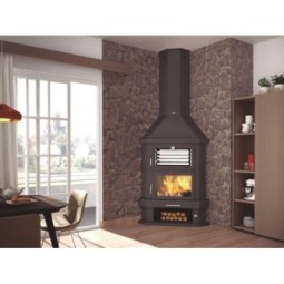 FM C-200 RH: Chimenea de Leña de Rincón con Horno de Estufas Mansele