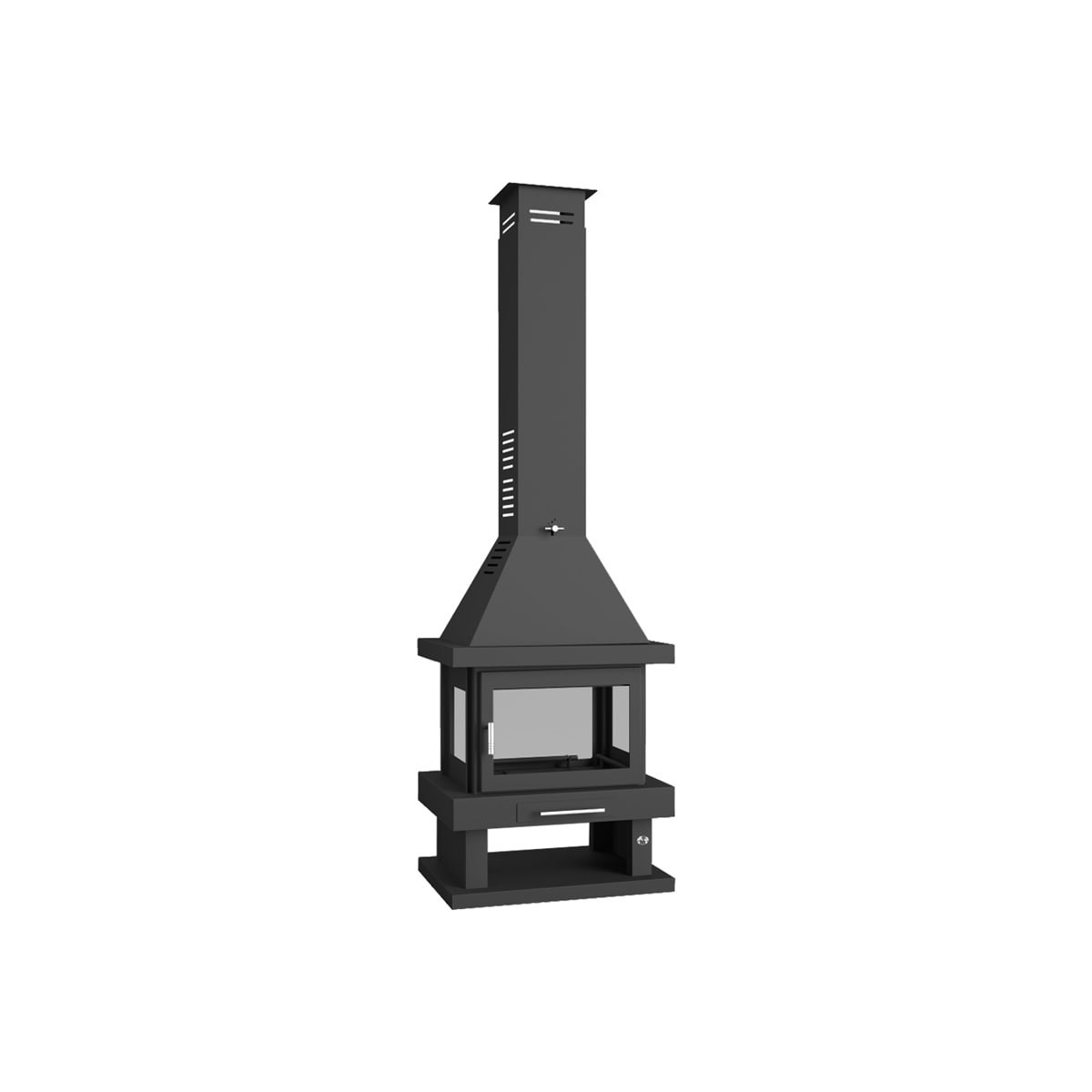 FM C-104: Chimenea de Leña Central de Estufas Mansele