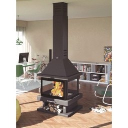 FM C-204: Chimenea de Leña Central de Estufas Mansele