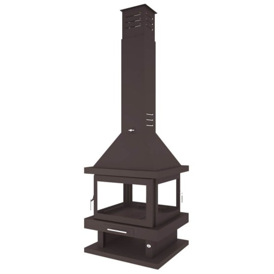 FM C-204: Chimenea de Leña Central de Estufas Mansele