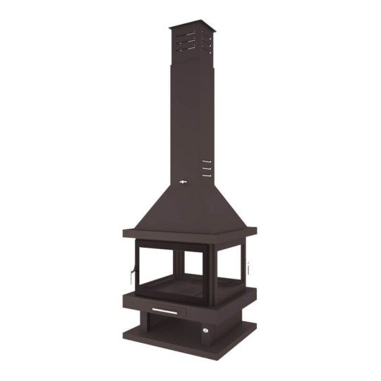 FM C-204 K: Chimenea de Leña Central de Estufas Mansele