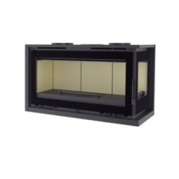 Calor y estilo en la esquina de tu hogar: Insertable de leña esquina con turbinas FM IT-122 IK. Descúbrelo en estufasmansele.es.