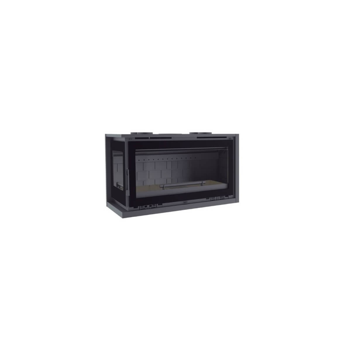 Calor y estilo en la esquina de tu hogar: Insertable de leña esquina con turbinas FM IT-122 IFK. Descúbrelo en estufasmansele.es