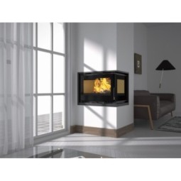 Insertable de Leña en Esquina FM IT-172 DF: Calor Eficiente con Turbinas