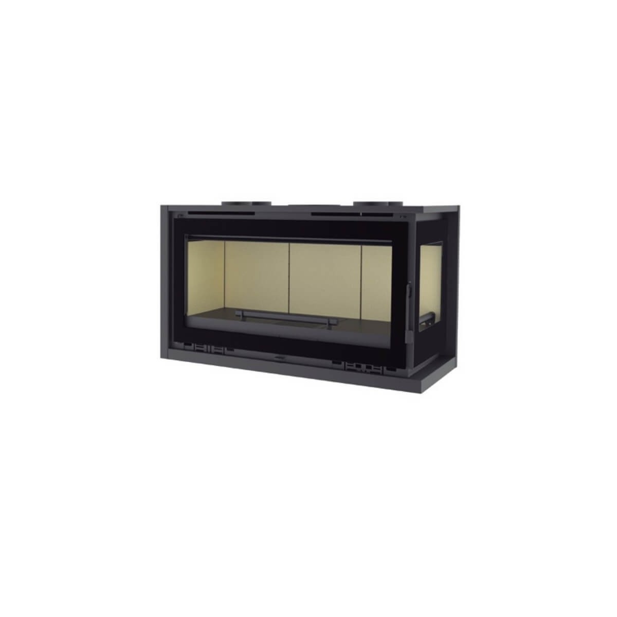 Insertable de Leña en Esquina FM IT-122 DK: Calor Eficiente con Estilo