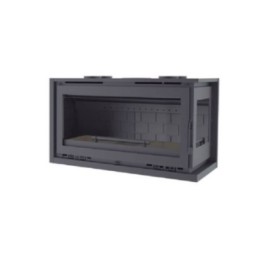 Insertable de Leña en Esquina FM IT-122 DF: Calor Eficiente con Estilo