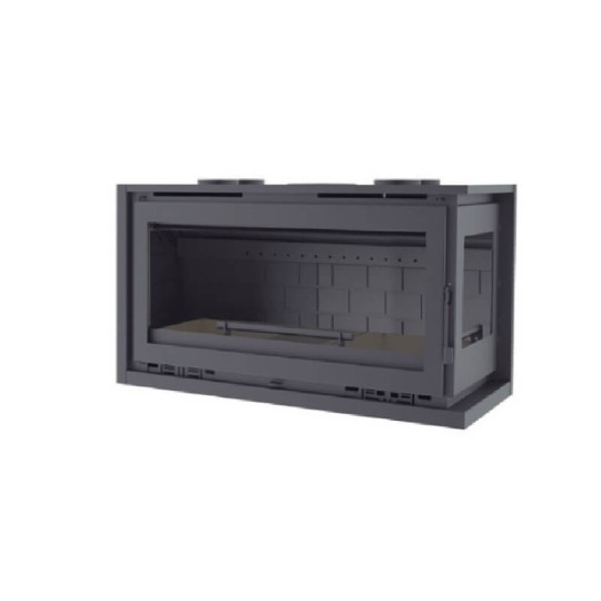 Insertable de Leña en Esquina FM IT-122 DF: Calor Eficiente con Estilo