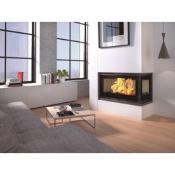 Insertable de Leña en Esquina FM IT-122 DFK: Calor Eficiente con Estilo