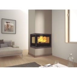 Insertable de Leña en Esquina FM IT-182 IFK: Calor Eficiente y Estilo