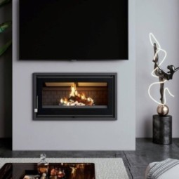 Insertable de Leña Panorámico FM IZ-180 FK: Calidez y Ambiente Espacioso