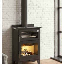 Estufa de leña FM M-107 C con horno y calientaplatos
