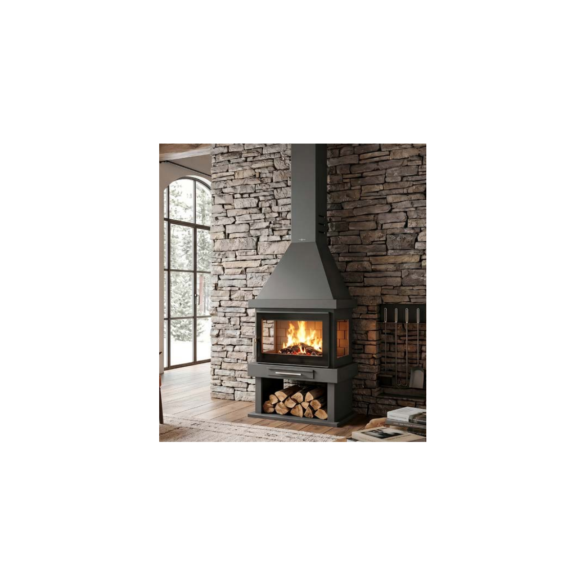 Chimenea metálica FM C-303 TFK Frontal canalizable a 3 caras